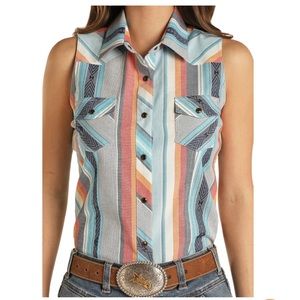 Rock & Roll Cowgirl Ladies Multi-Color Snap Shirt